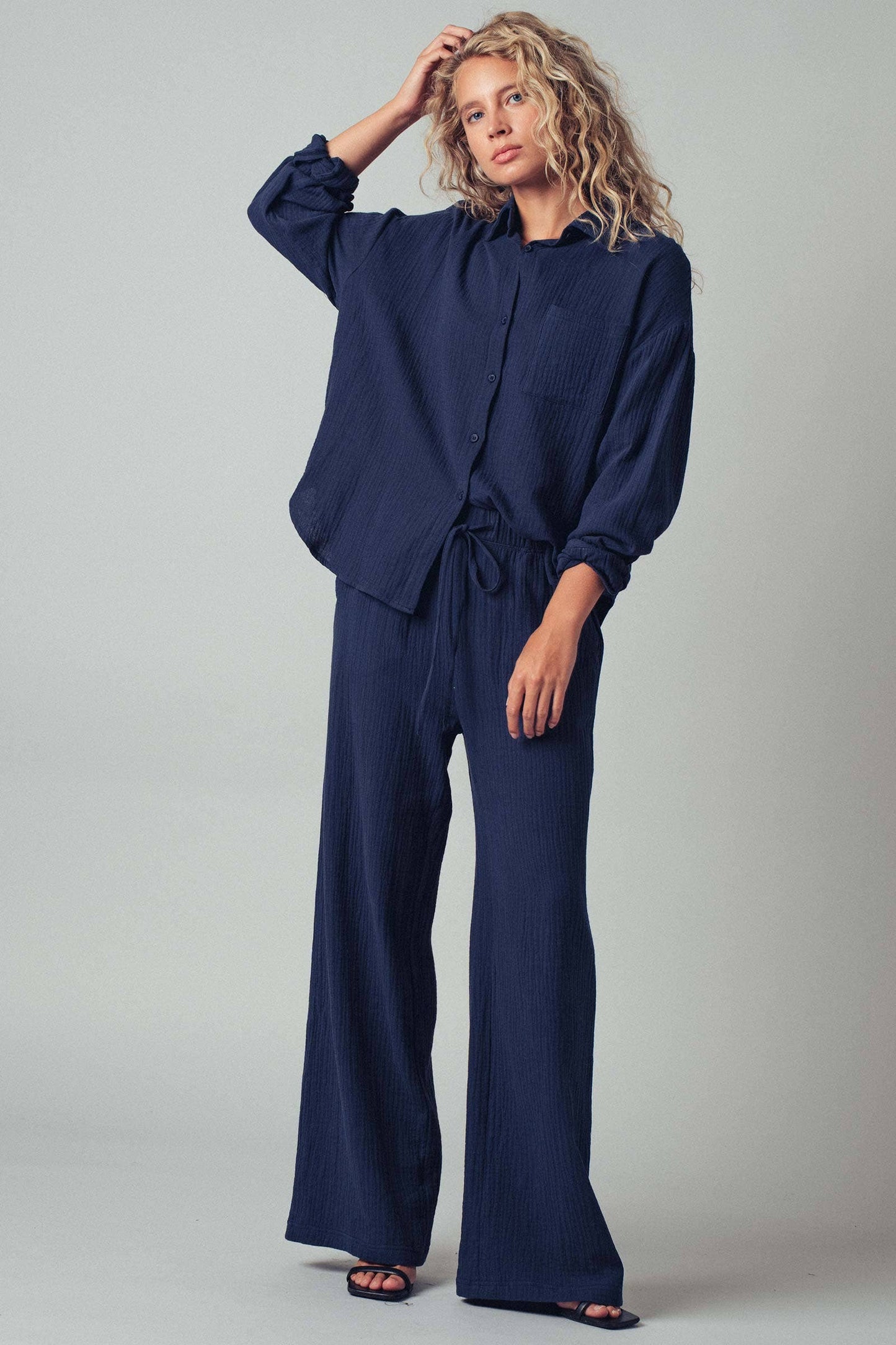 Textured Cotton Lounge Set