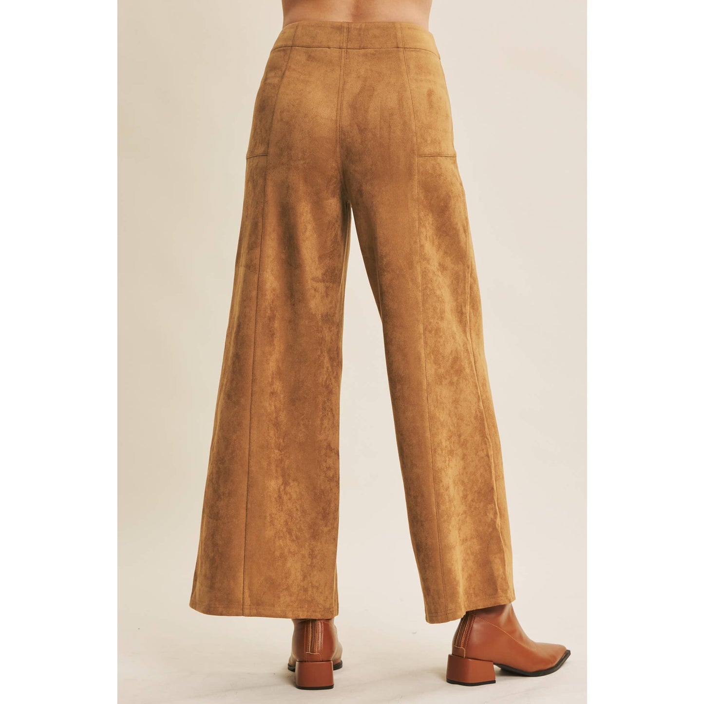 Wide Leg Suede Pants