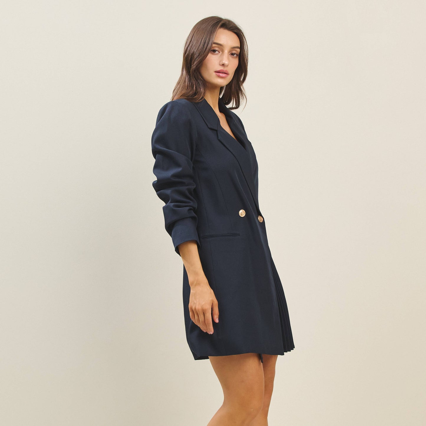 Blazer pleated mini dress