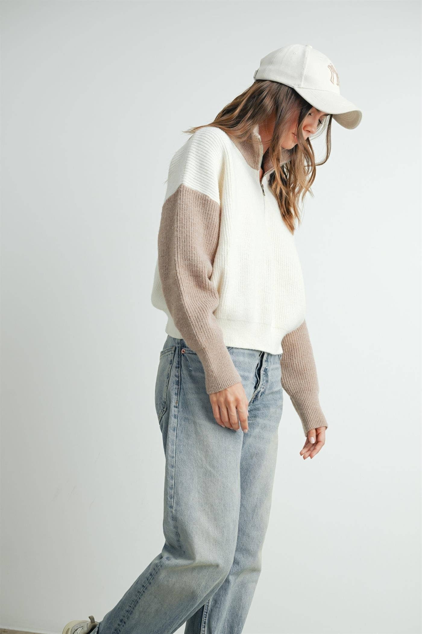 Color Block Half Zip