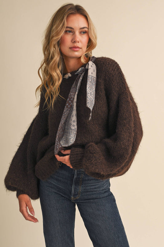 Scarf Neck Sweater