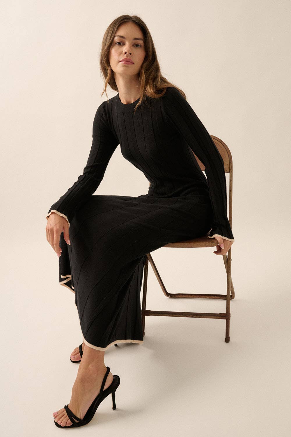 Solid Maxi Sweater Dress