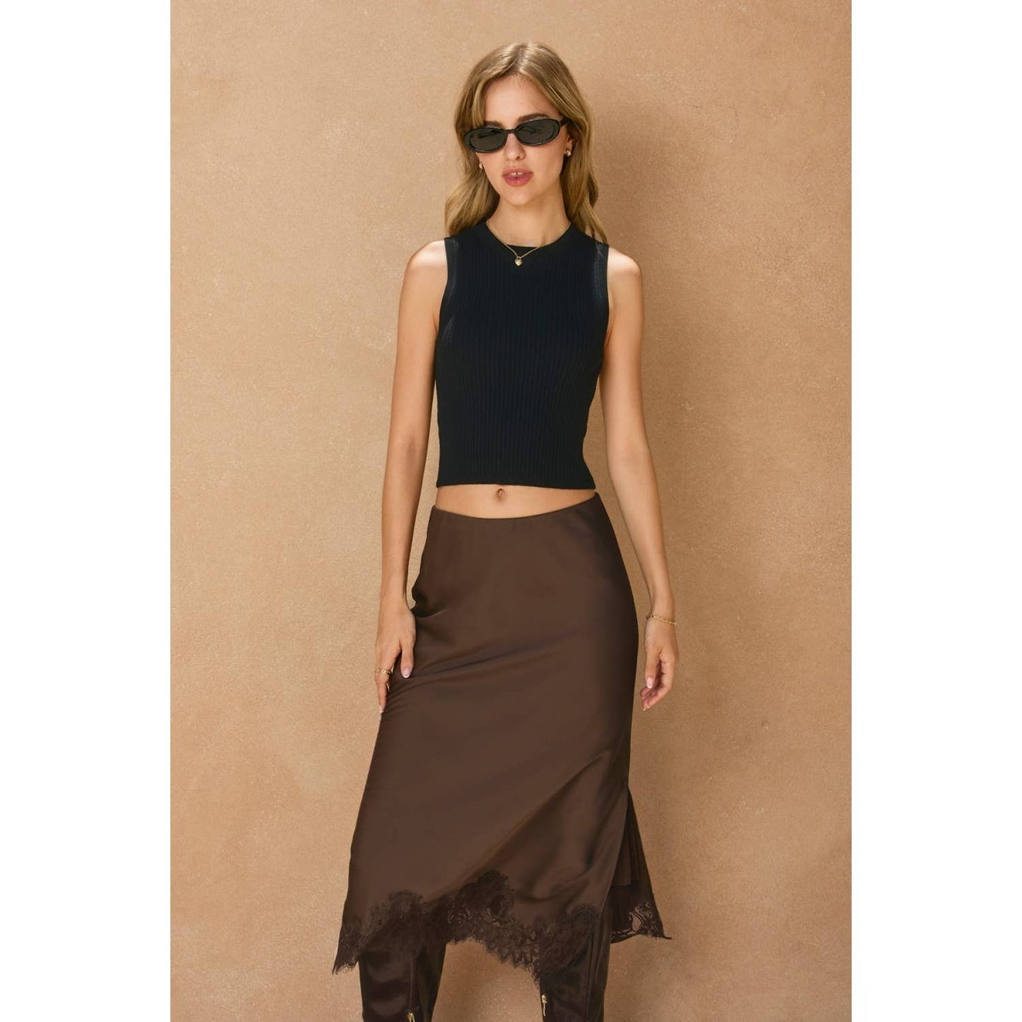 Lace Hem Skirt