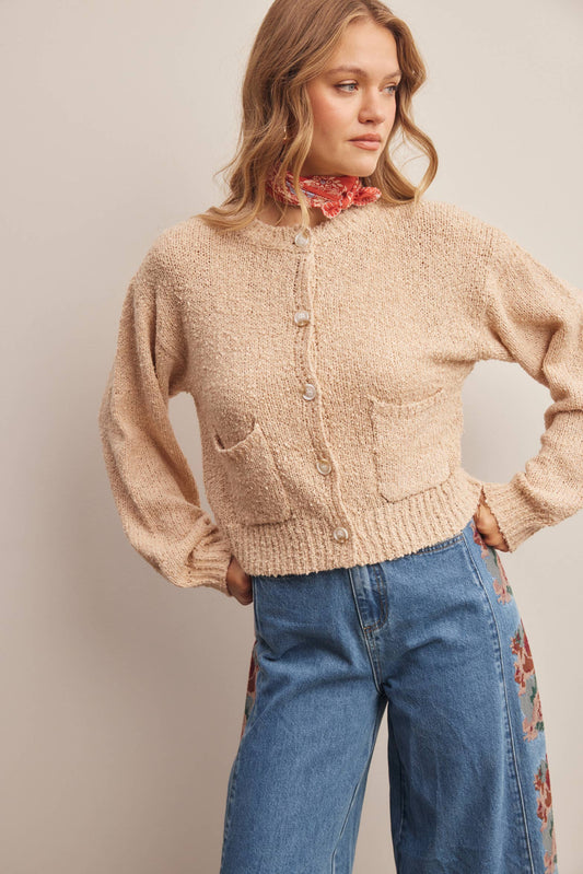 Bouclé Pocket Cardigan