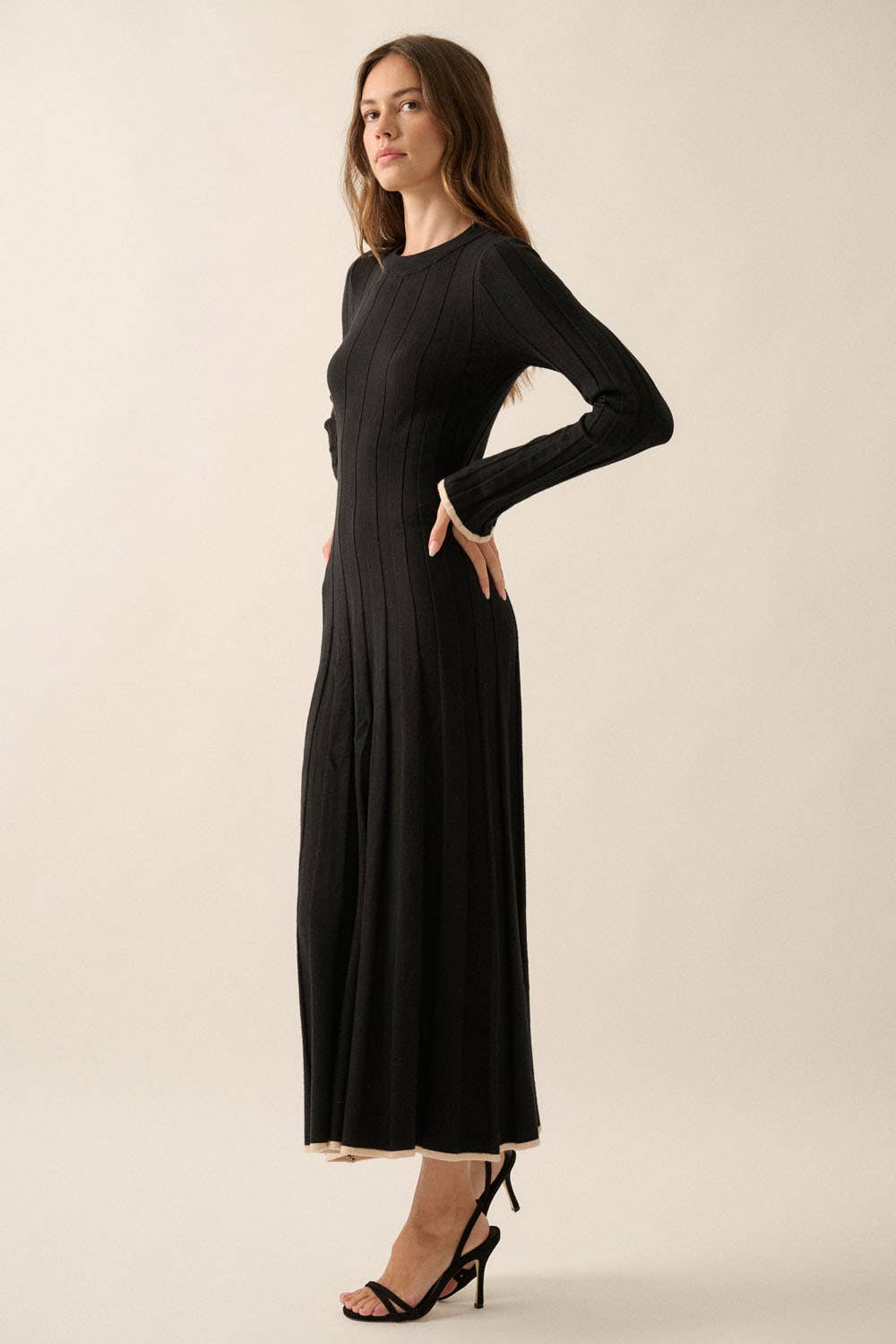 Solid Maxi Sweater Dress