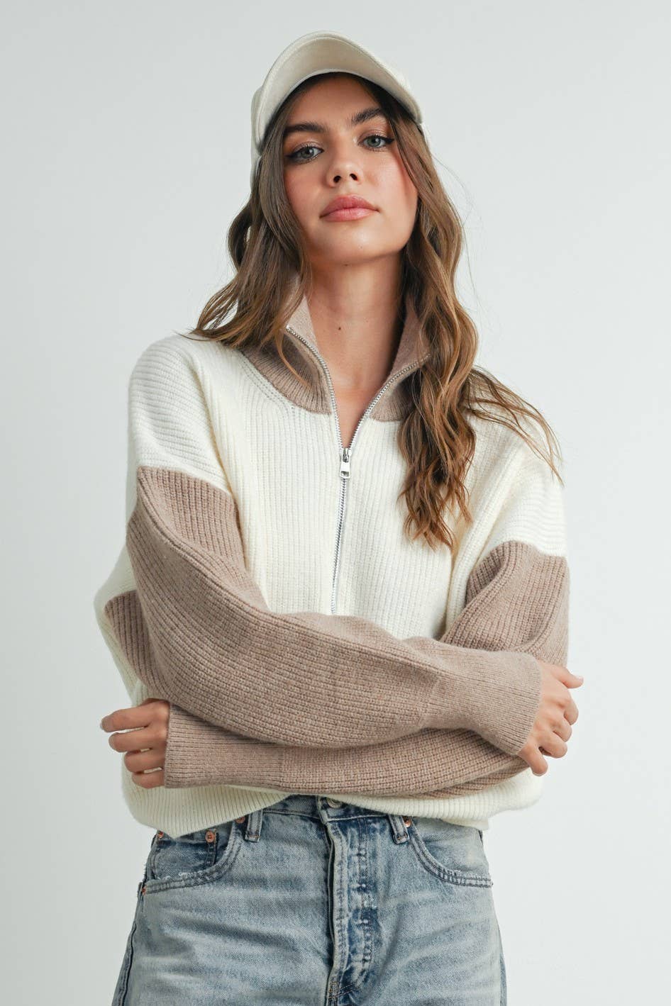 Color Block Half Zip