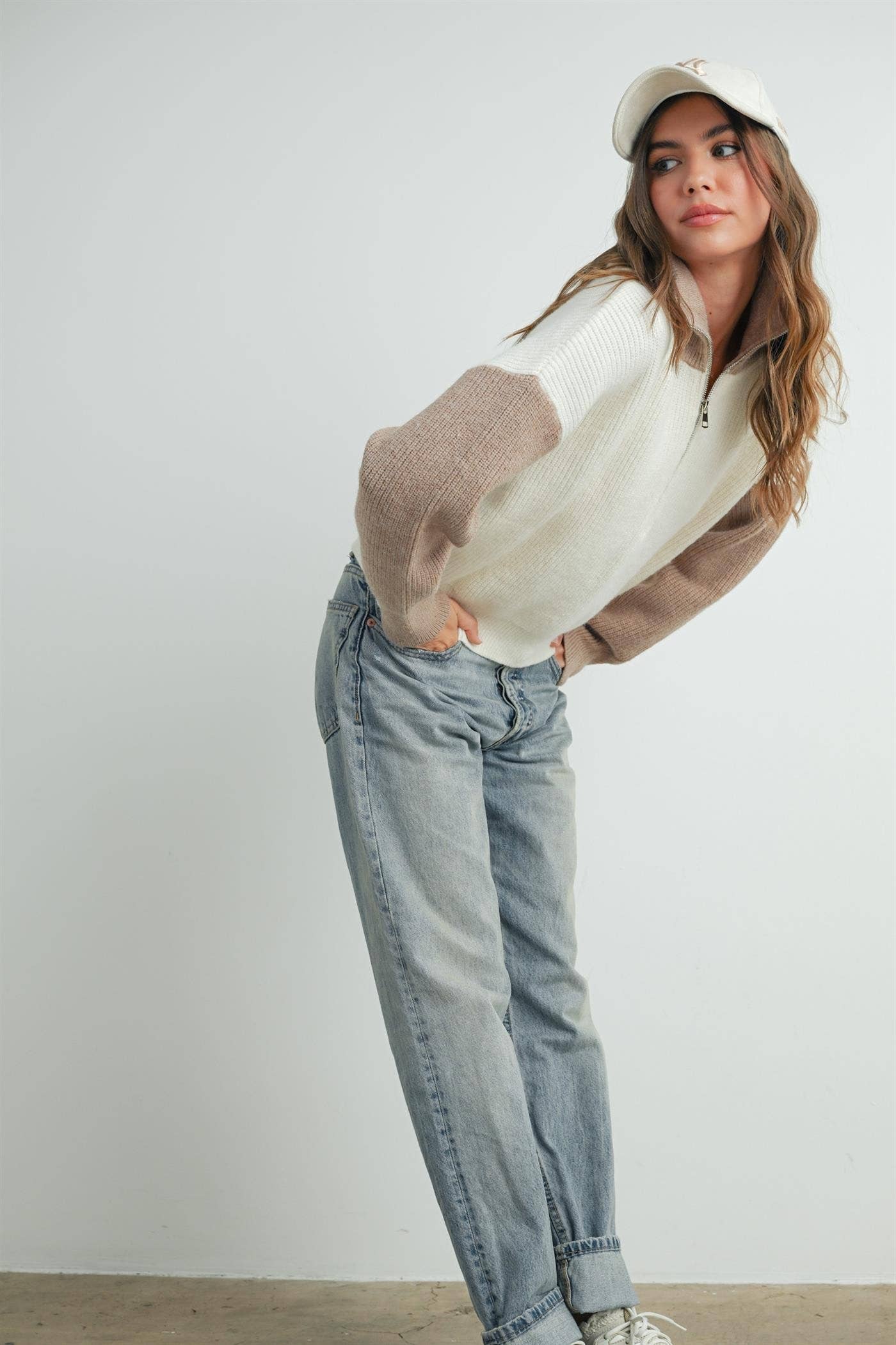 Color Block Half Zip
