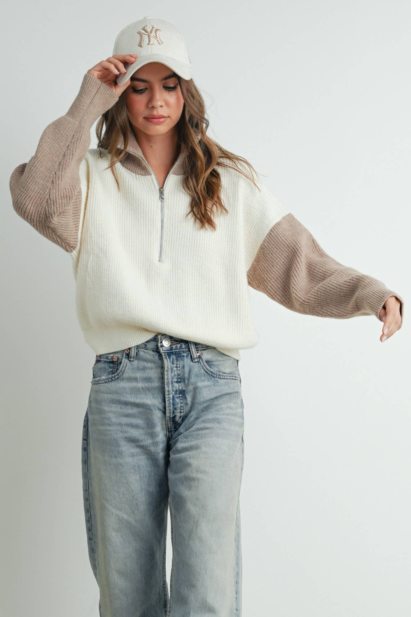 Color Block Half Zip