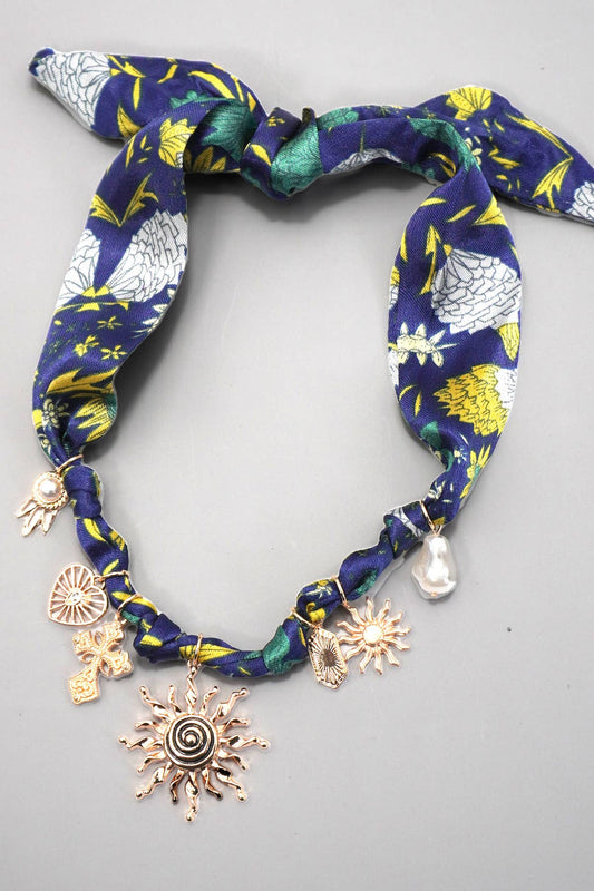 Sun Pearl Bandanna Necklace
