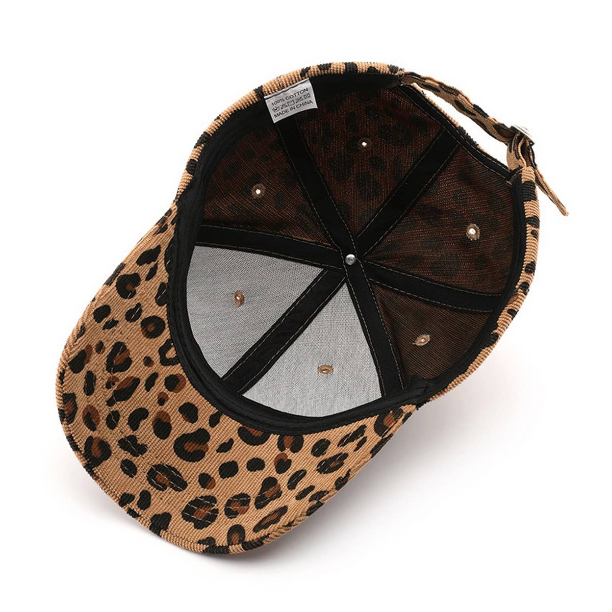 Corduroy Leopard Baseball Cap
