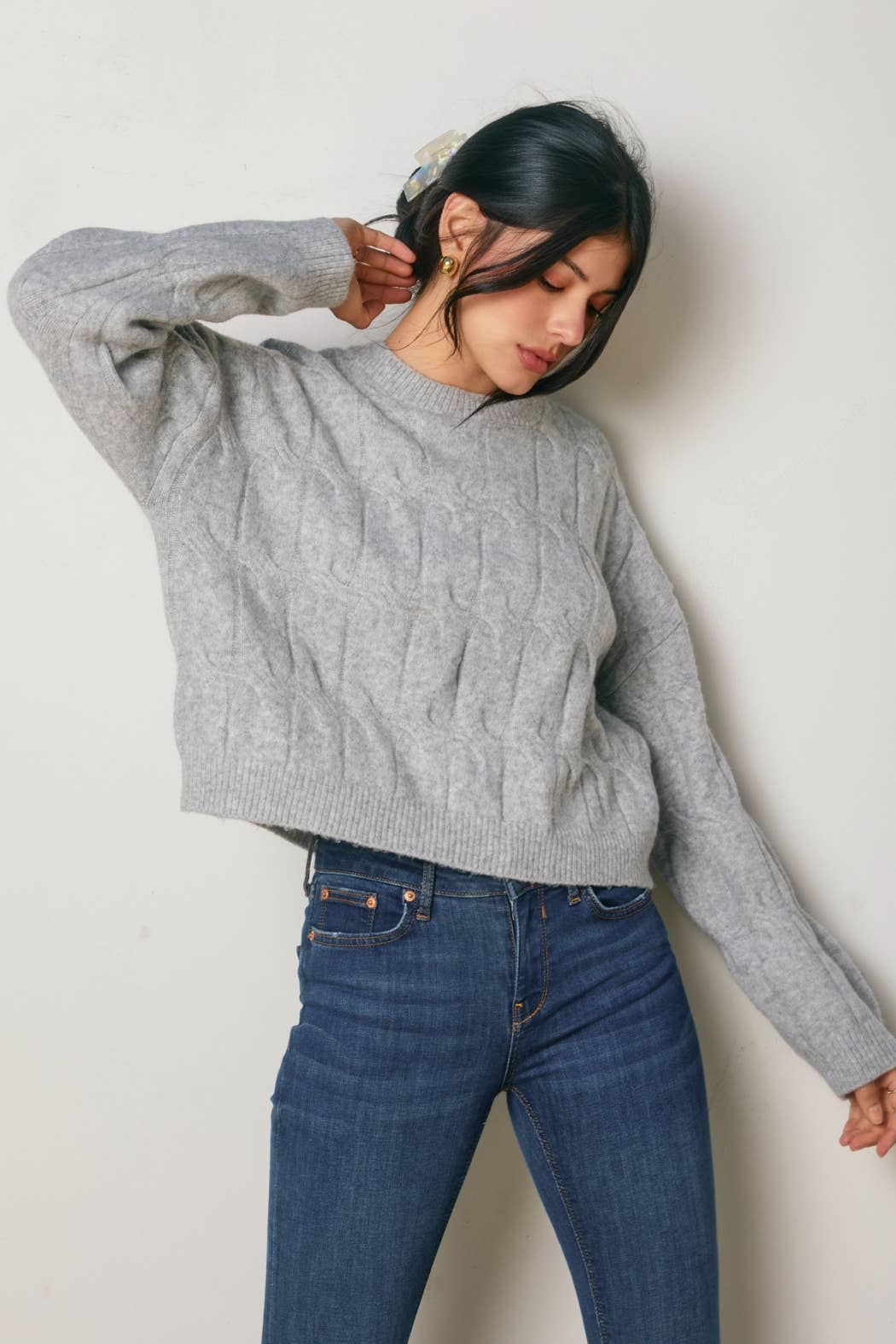 Mesa Relaxed Cable Knit Sweater