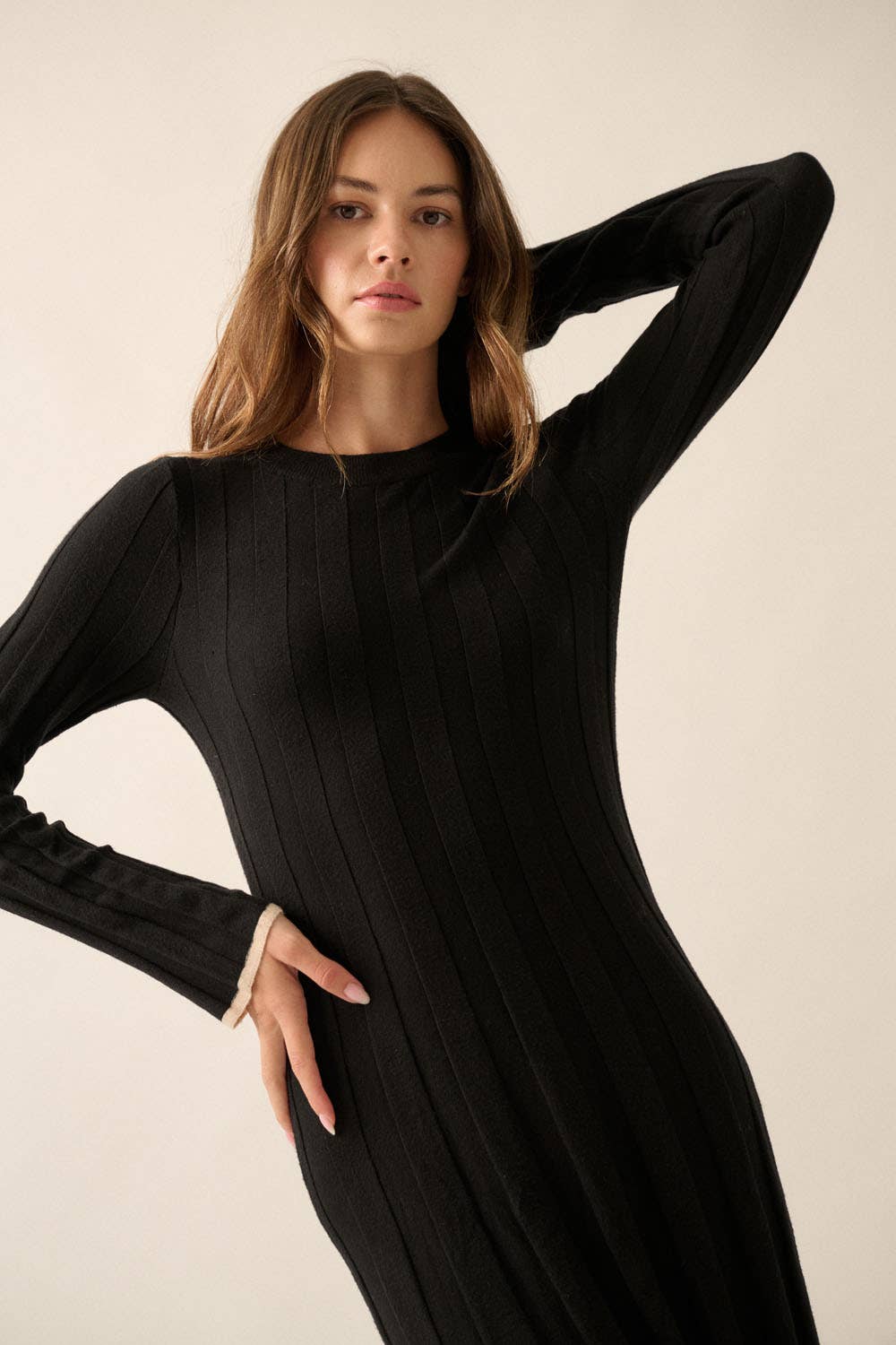 Solid Maxi Sweater Dress