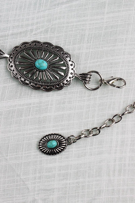 Vintage Turquoise Chain Belt