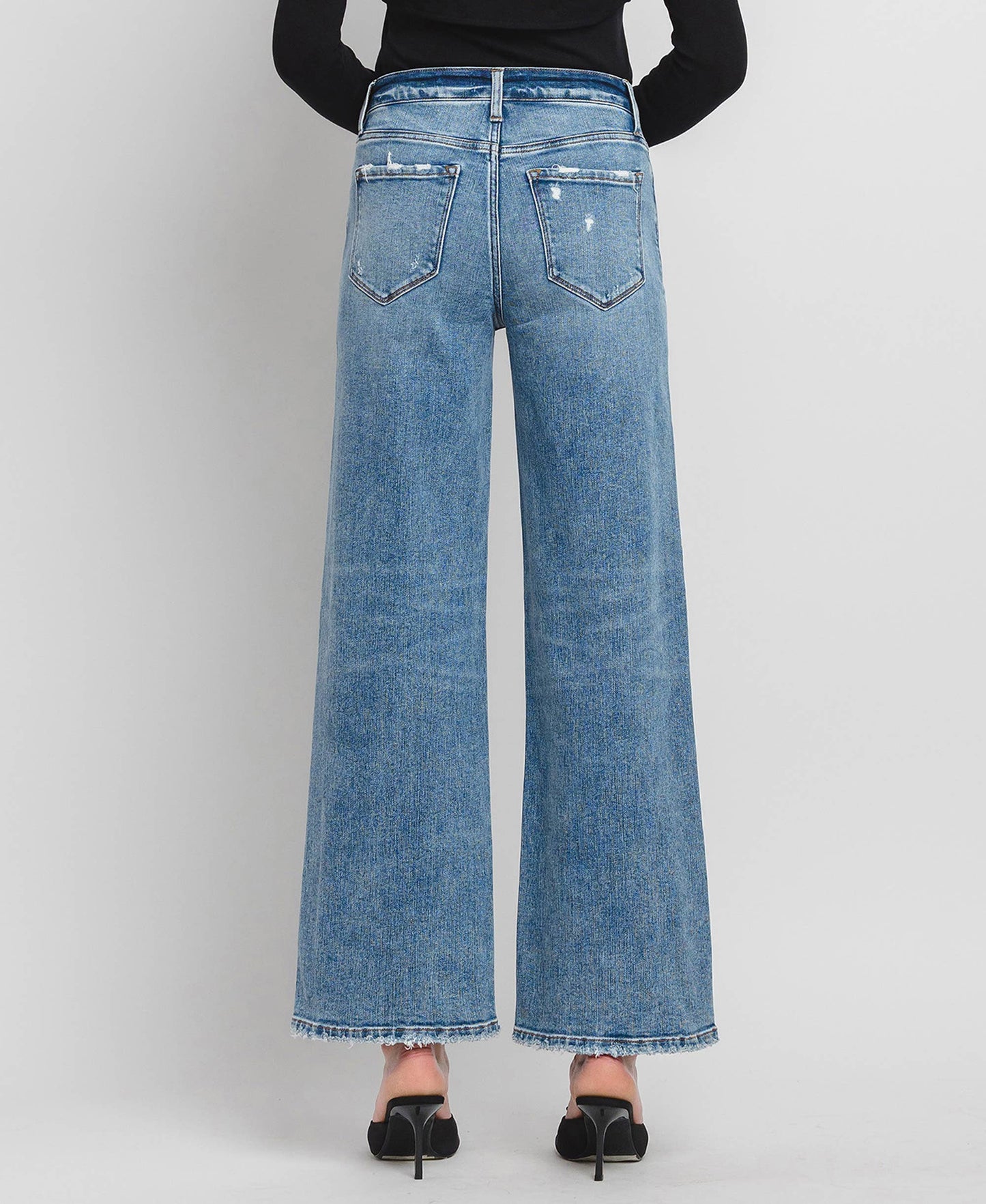 High Rise FL Wide Leg Jeans