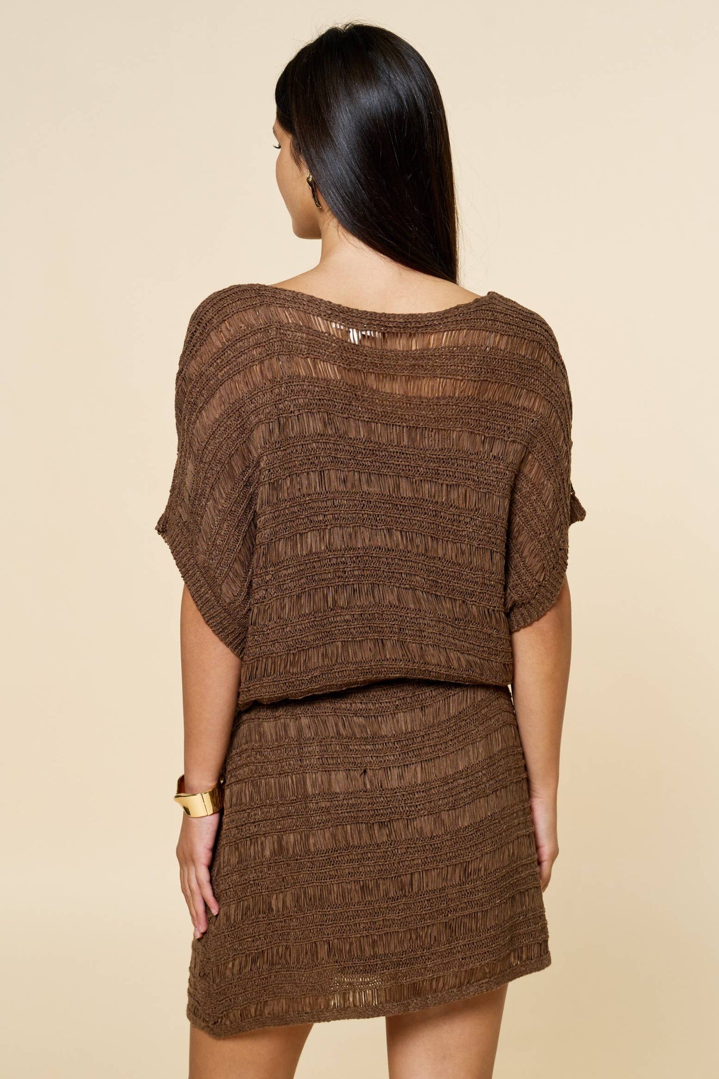Boat Neck Knit Dress