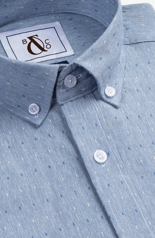 Mason Casual Fit Dress Shirt Blue