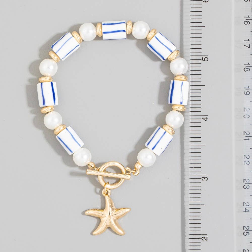 Pearl Toggle Chain Bracelet
