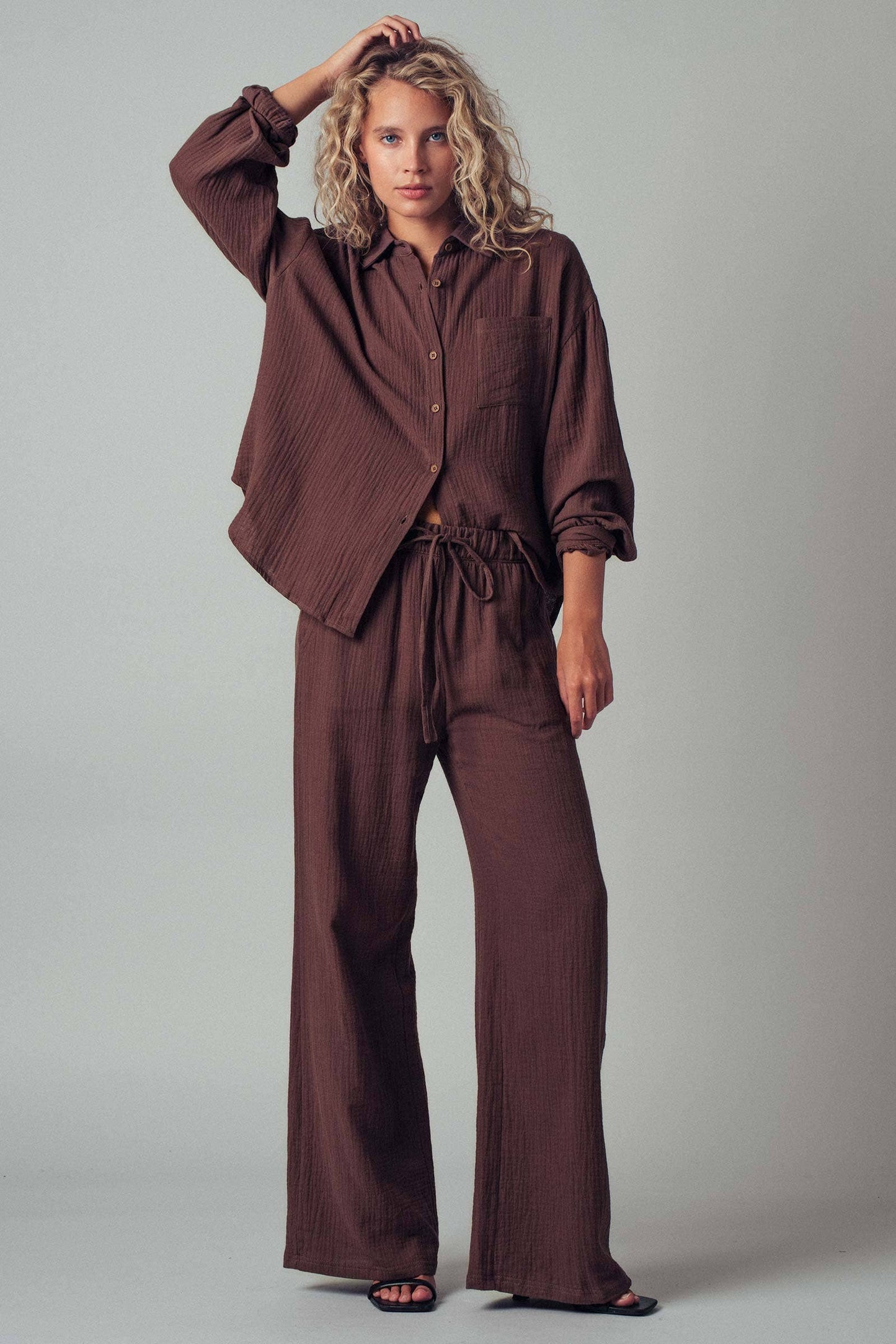 Textured Cotton Lounge Set