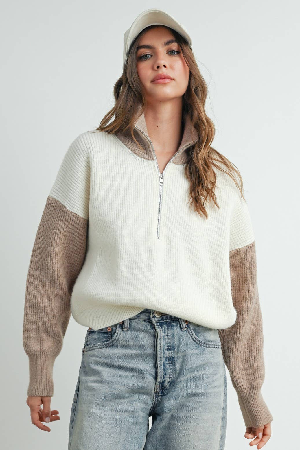 Color Block Half Zip