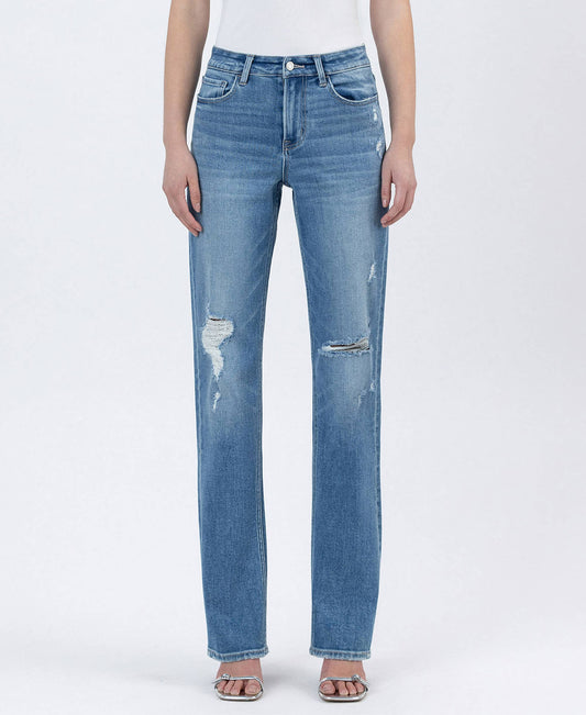 Straight Leg High Rise Jean