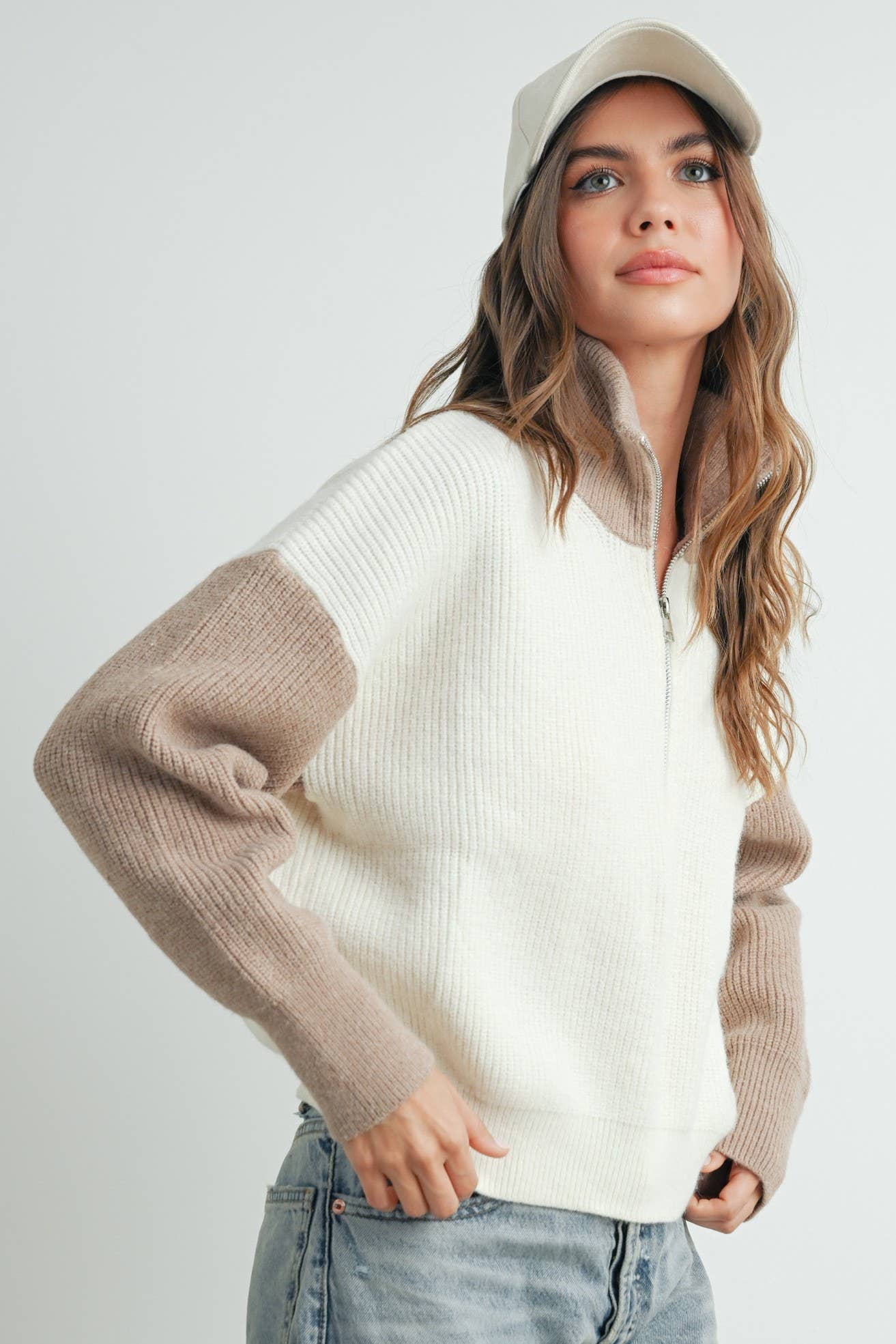 Color Block Half Zip