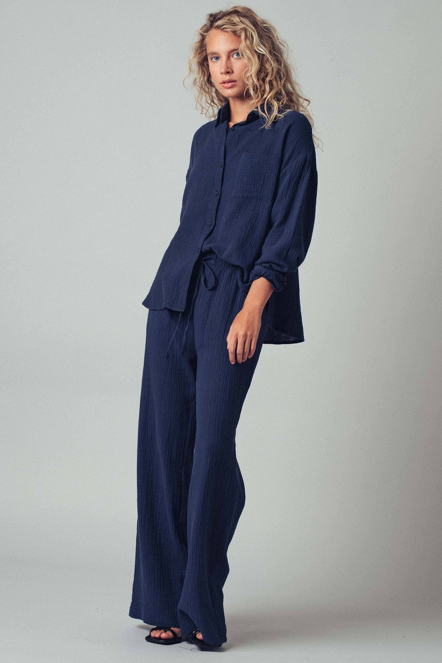 Textured Cotton Lounge Set