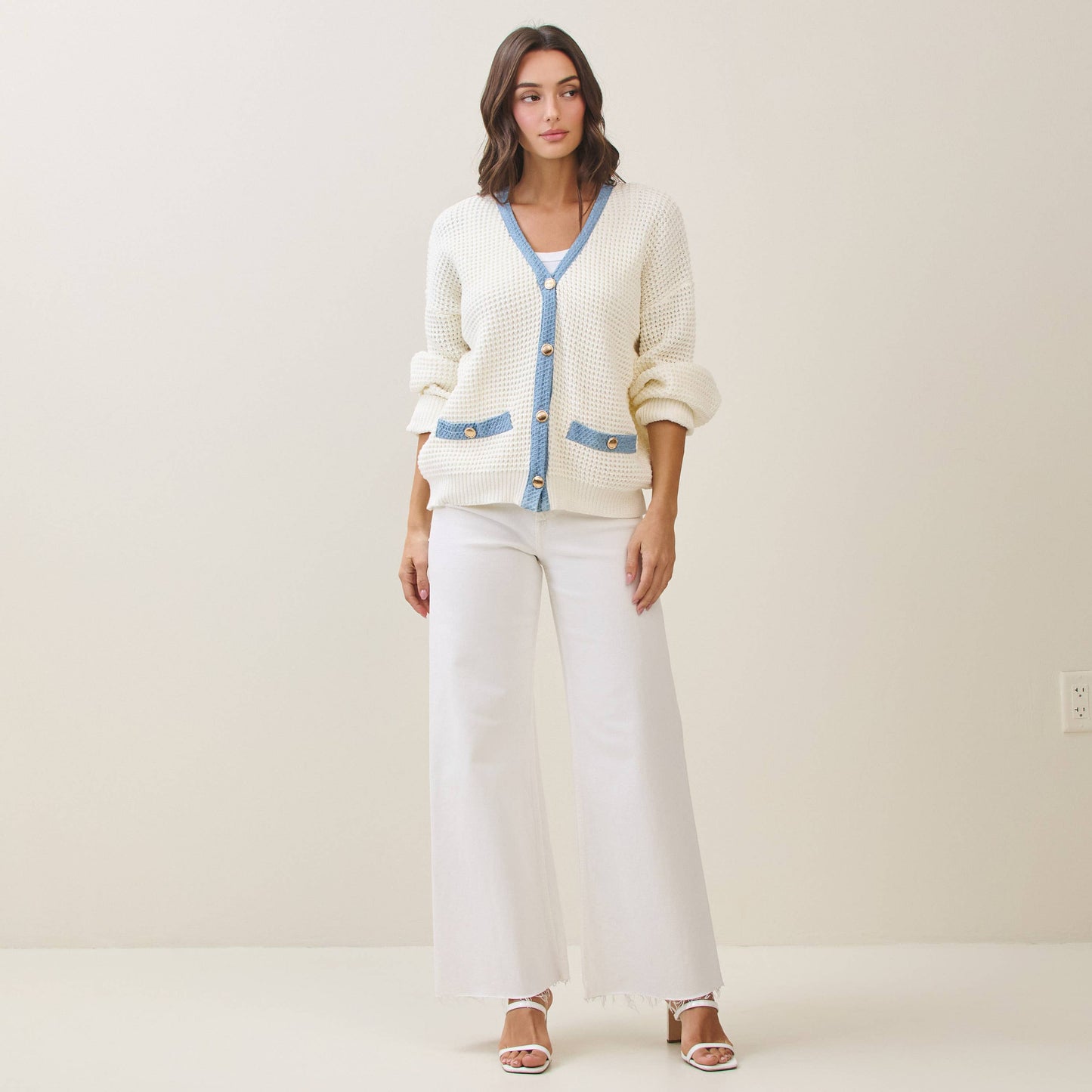 Contrast cardigan
