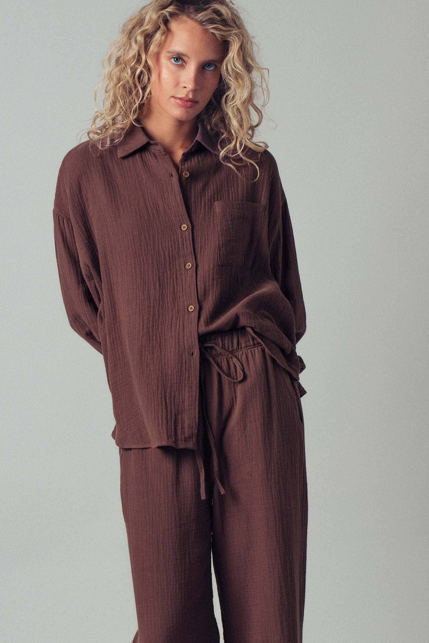 Textured Cotton Lounge Set