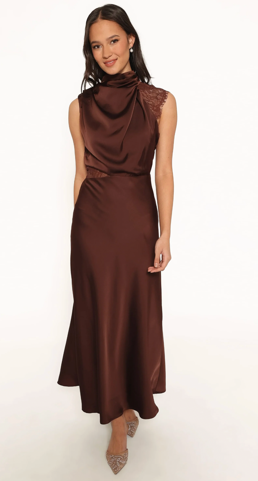 Anabelle Halter Lace Maxi