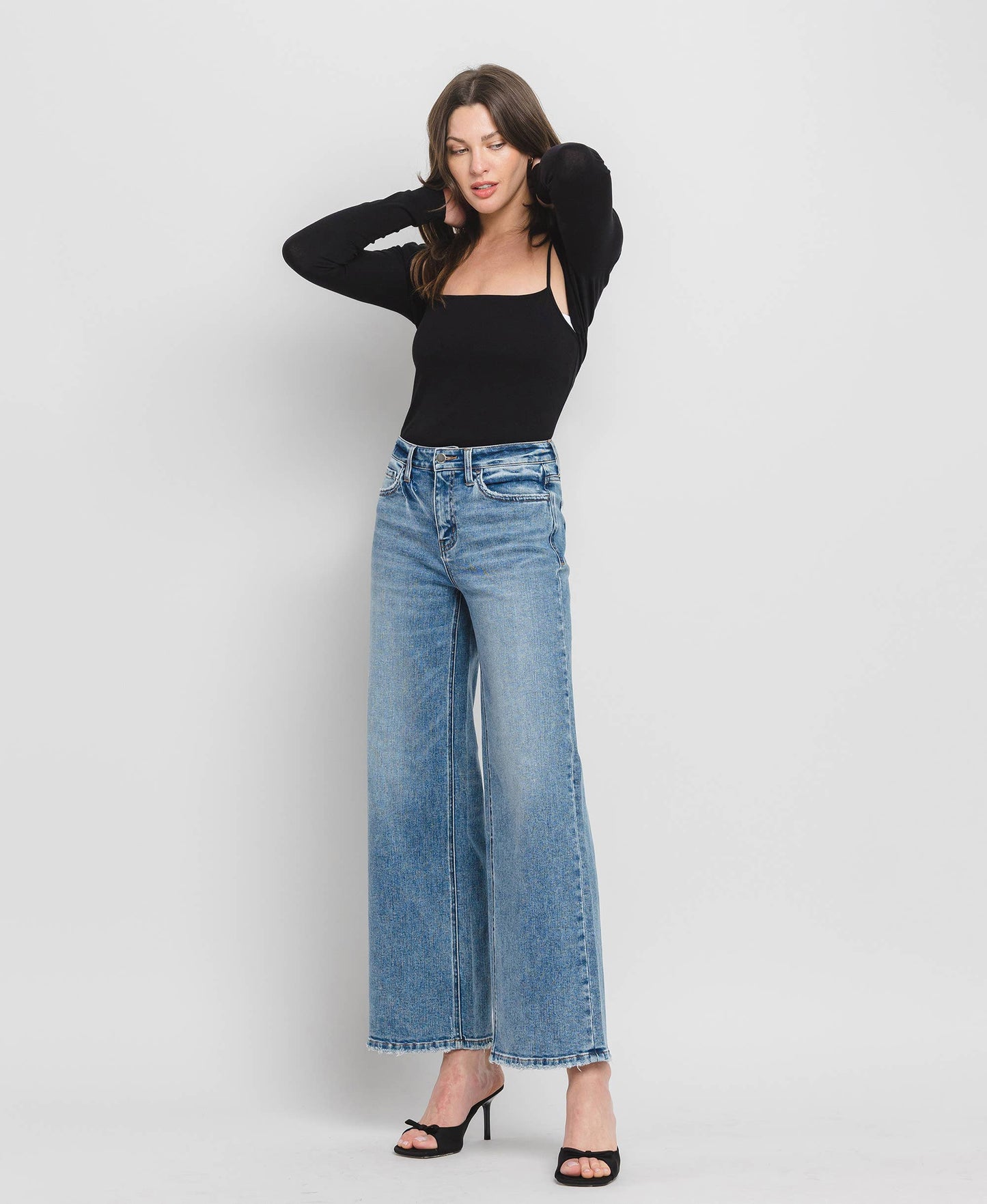 High Rise FL Wide Leg Jeans