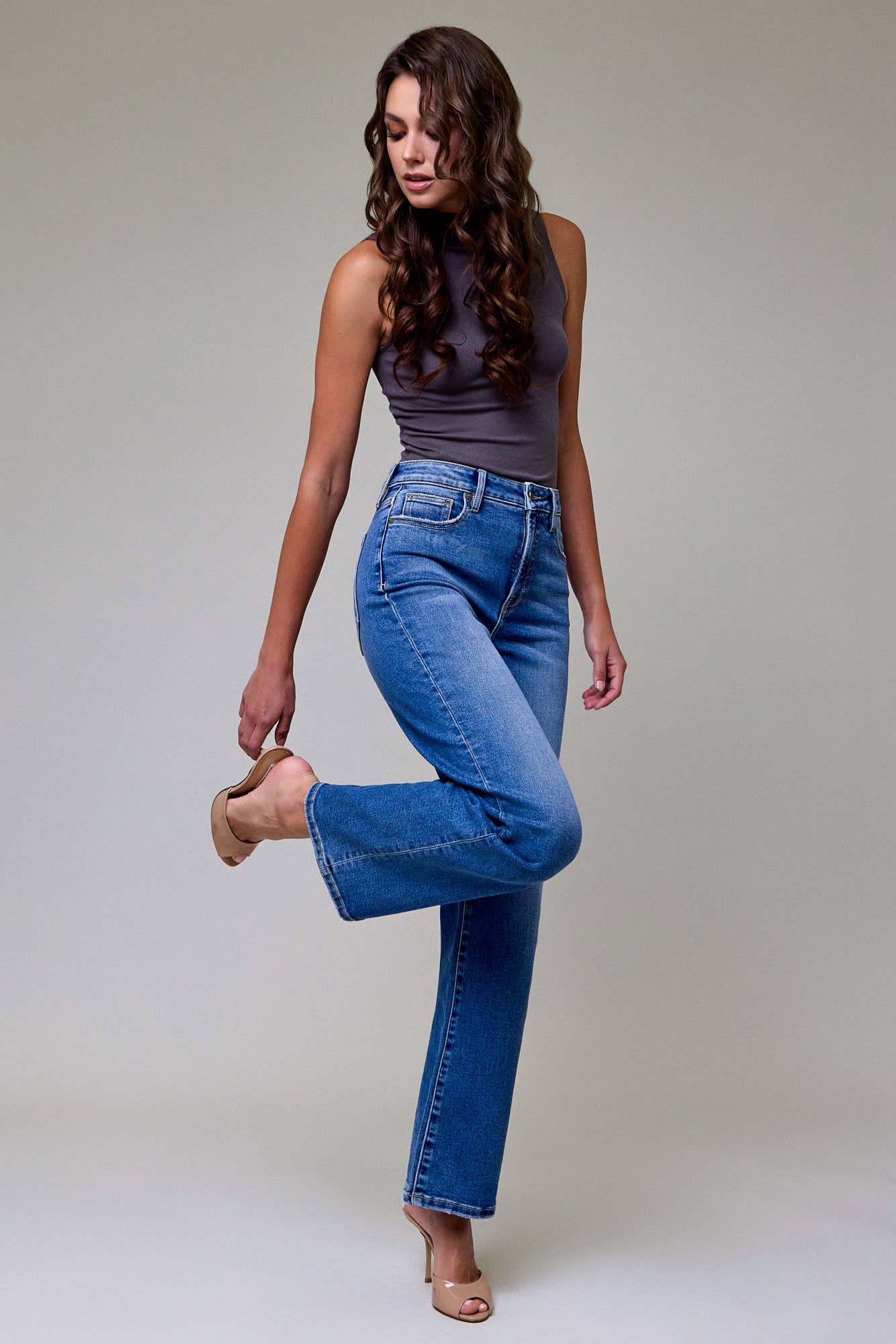 Medium Wash Straight Jean