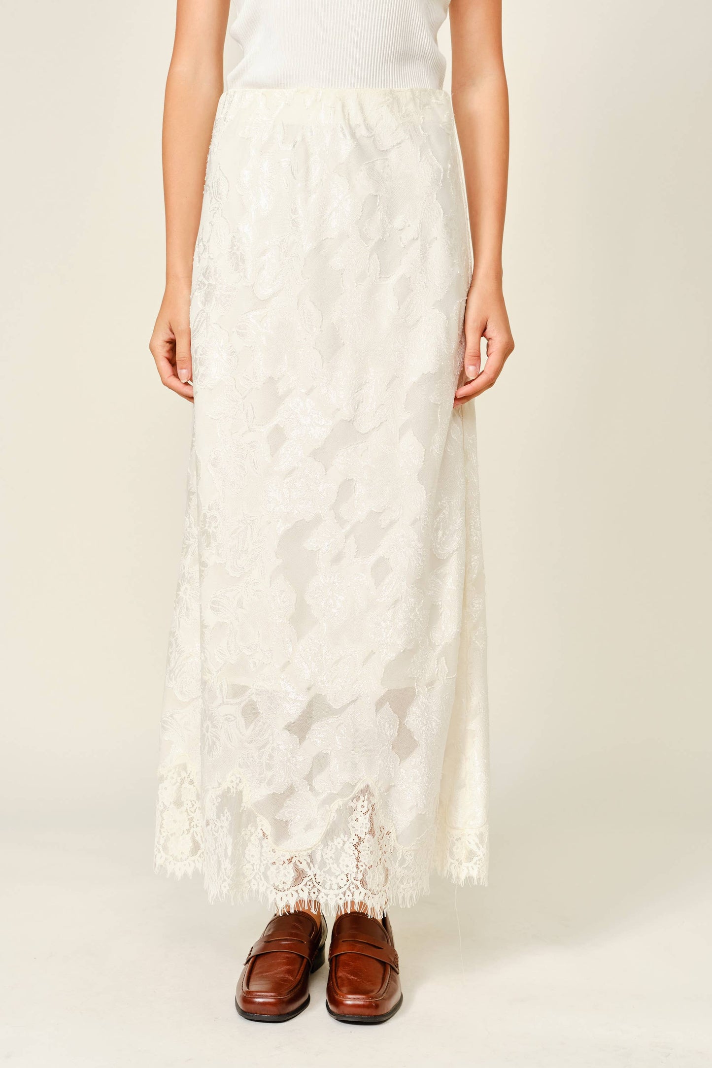 Lace & Fringe Skirt