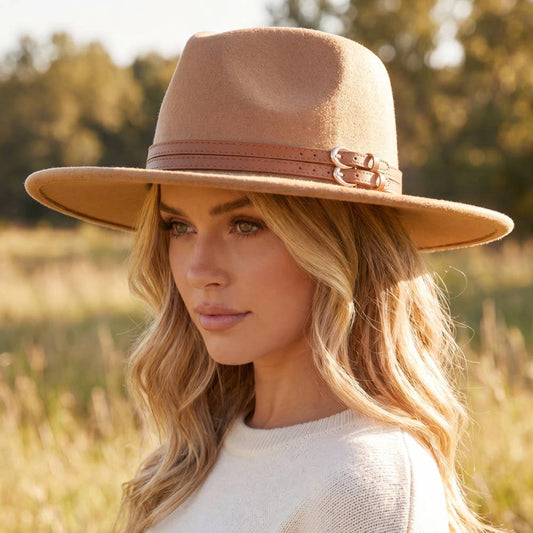 Double Belt Strap Hat