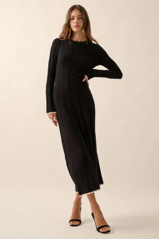 Solid Maxi Sweater Dress