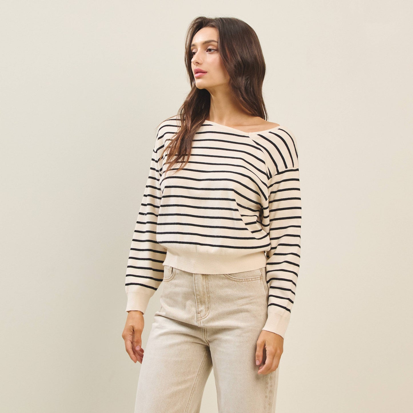 Asymmetric Stripe Sweater