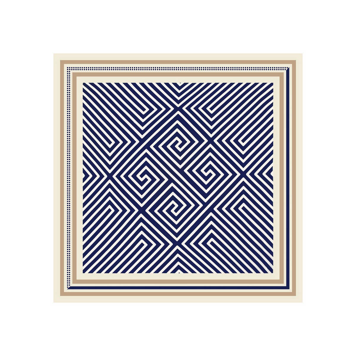 Striped Satin Square Scarf