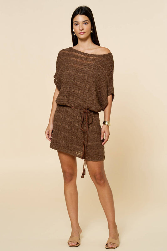 Boat Neck Knit Dress