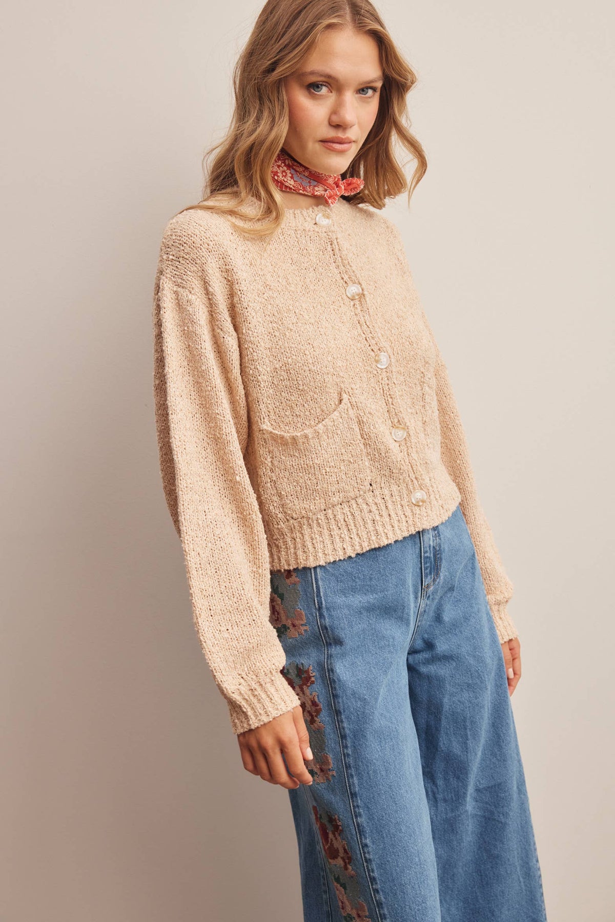 Bouclé Pocket Cardigan