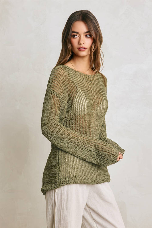 Open Knitted Sweater