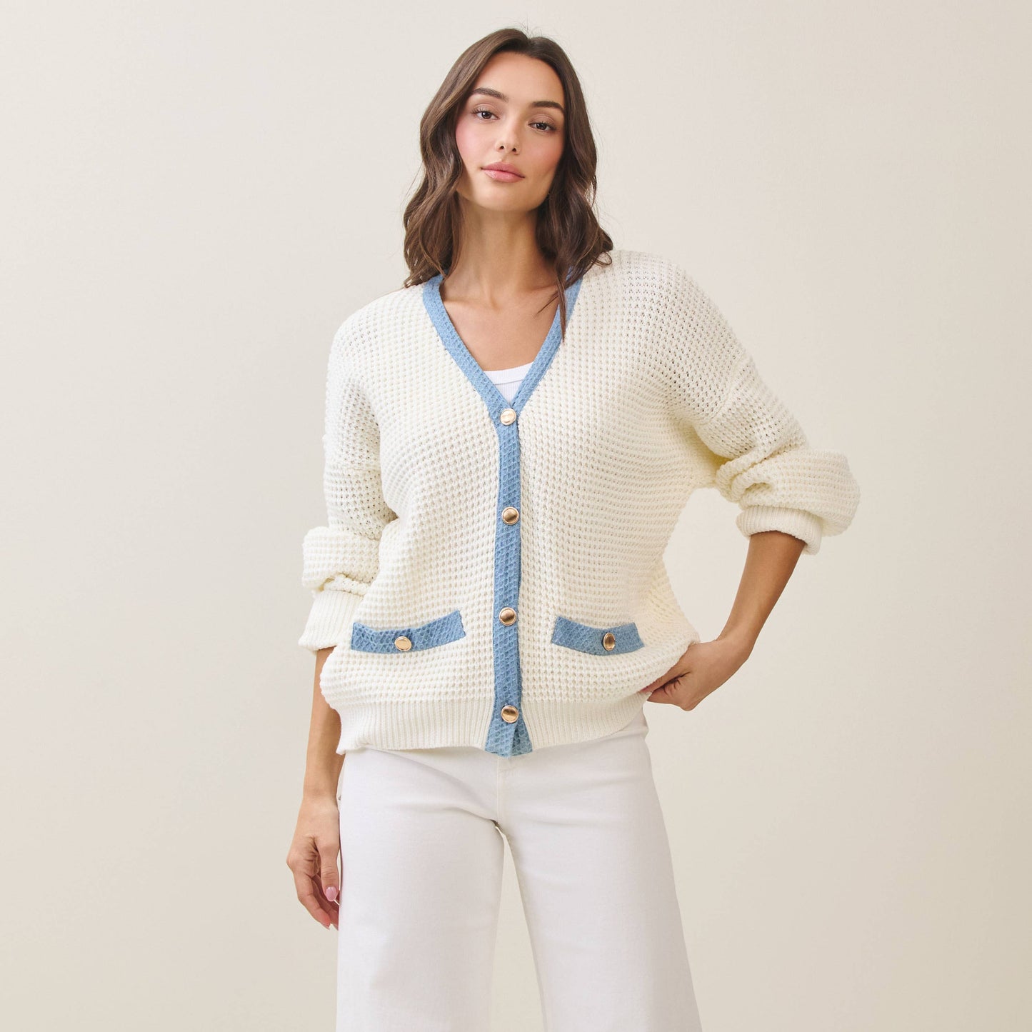 Contrast cardigan