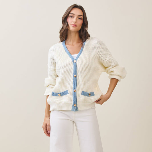 Contrast cardigan