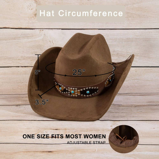 Leopard Embroidered Cowboy Hat