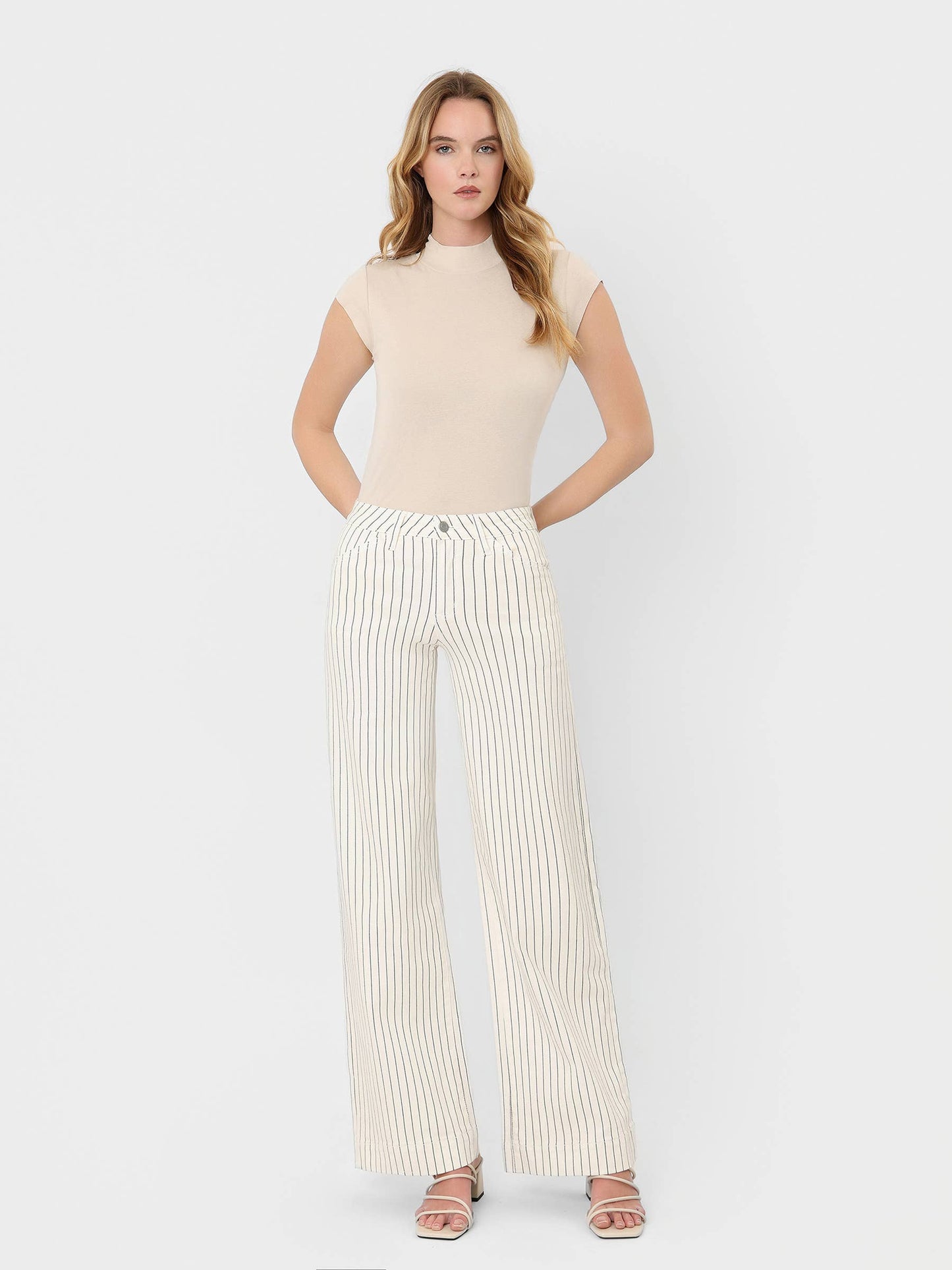 Tan Stripe WL Jeans