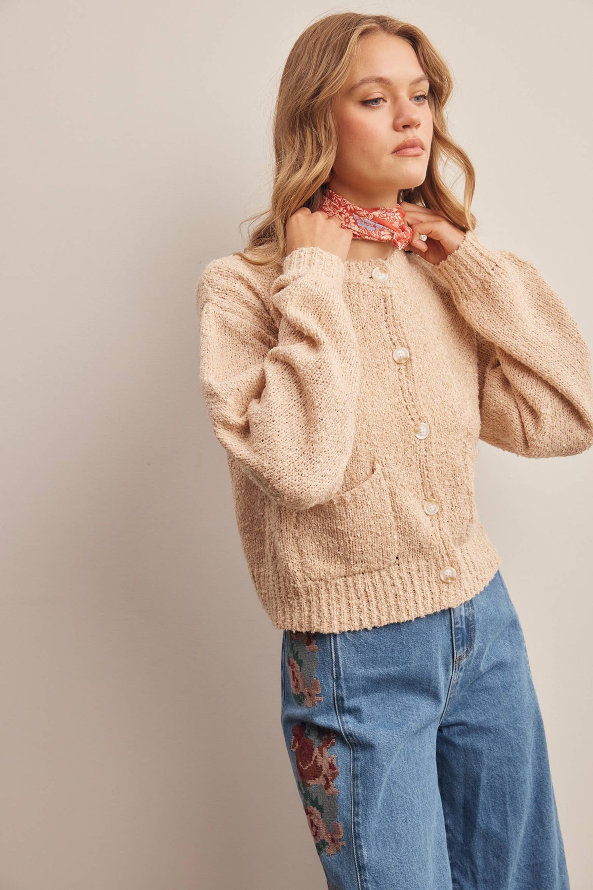Bouclé Pocket Cardigan
