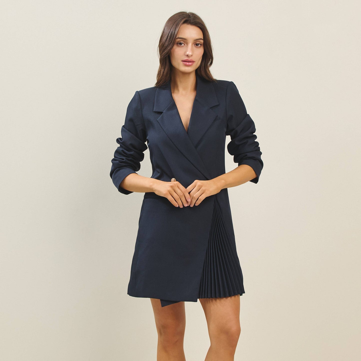 Blazer pleated mini dress