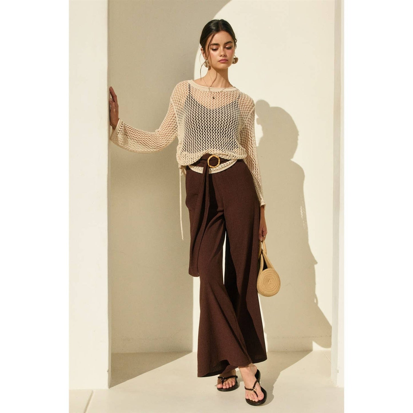 Ruched Side Knitted Top