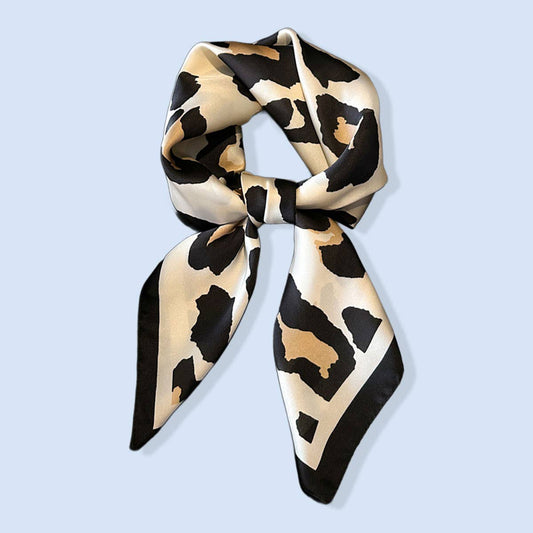 Leopard Satin Scarf