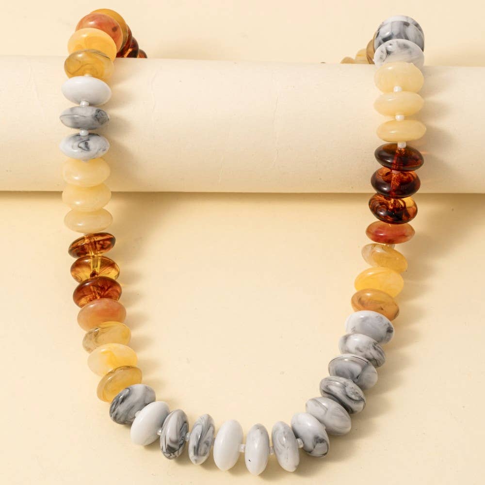 Mixed Marble  Necklace