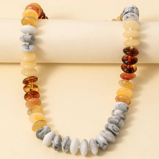 Mixed Marble  Necklace