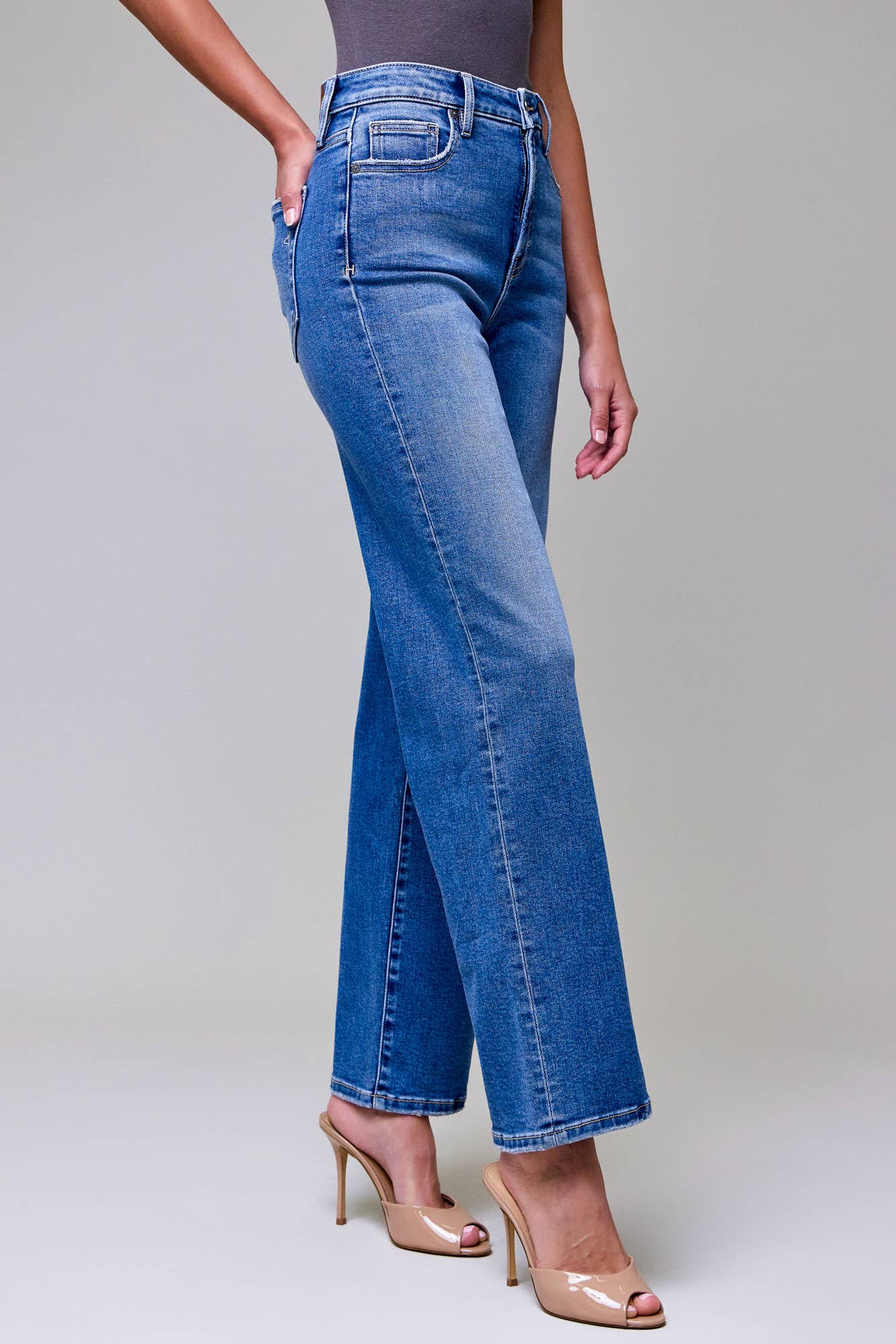 Medium Wash Straight Jean